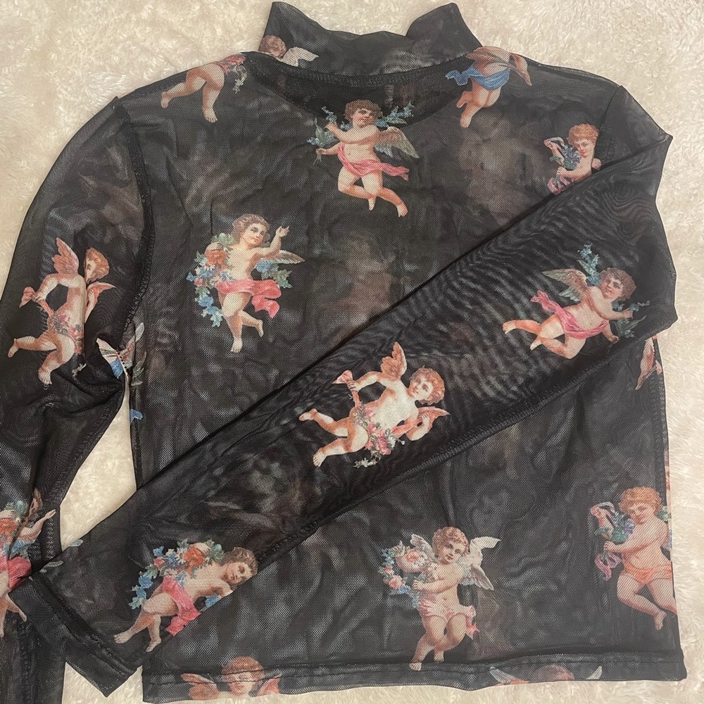 Long Sleeved/Cropped/Transparent Angel Baby Top